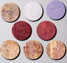 Handcrafted Etched Wall Plate Set of 8